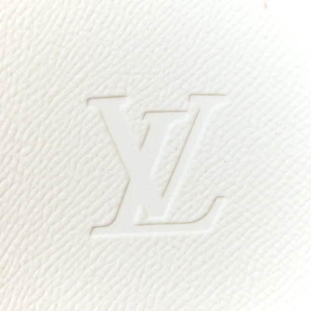 Louis Vuitton White and Silver Monogram Sliders "Unworn"