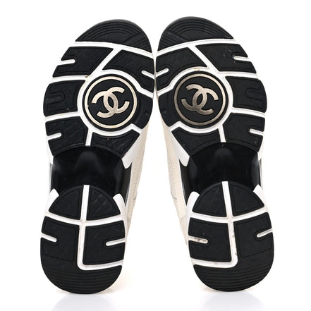 Chanel White and Black Runner Sneakers "Unworn"