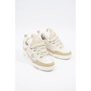 Louis Vuitton Beige and White Skate Sneakers 