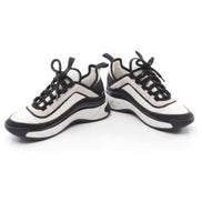 Chanel White and Black Runner Sneakers 