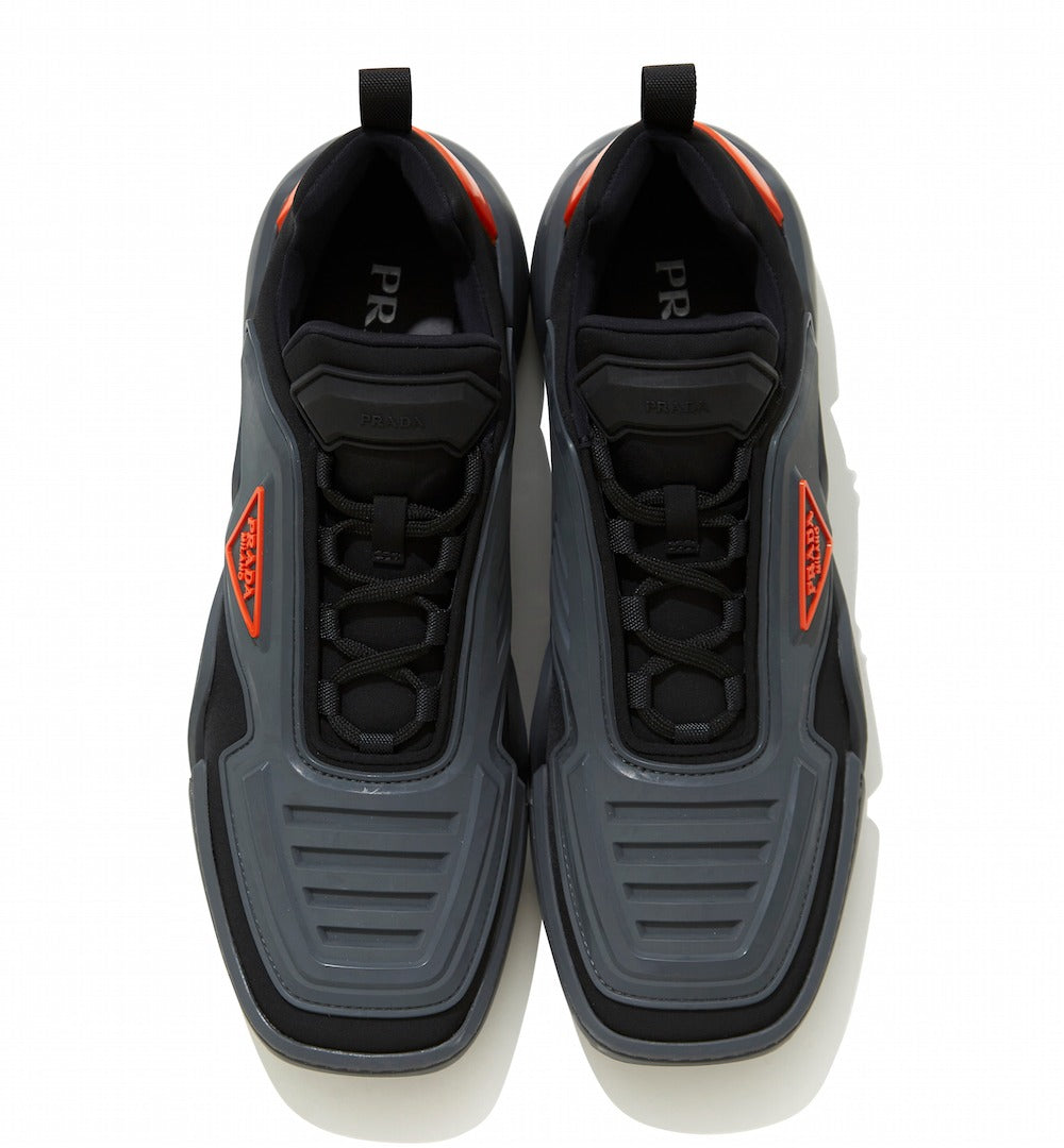 Prada Black & Orange Cloudbust Thunder Sneakers (Pre-Loved)