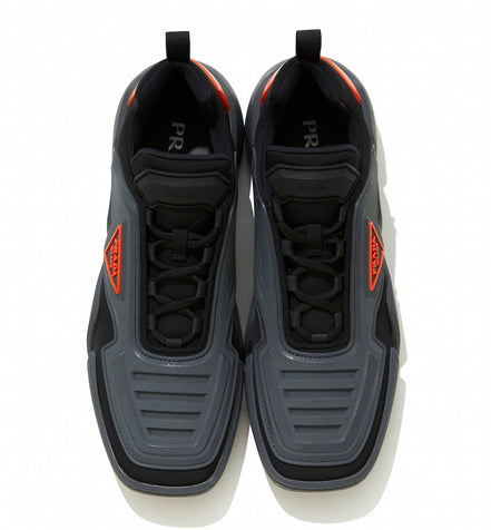 Prada Black & Orange Cloudbust Thunder Sneakers (Pre-Loved)