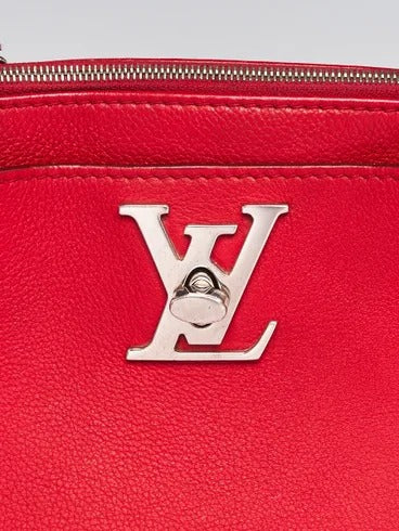 Louis Vuitton Rubis Red Taurillon Leather Lockmeto Tote "Unworn"