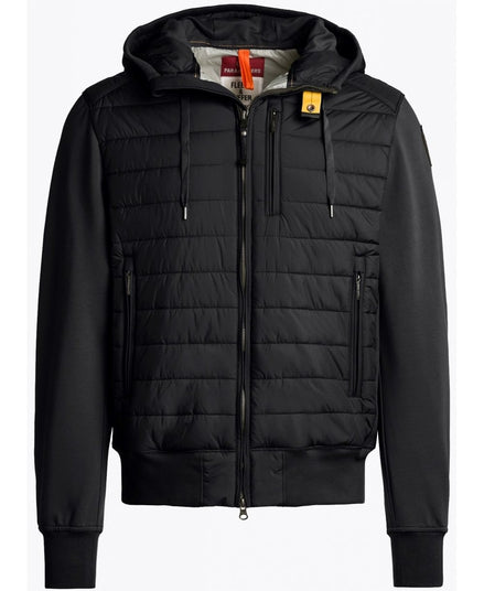 Parajumpers Black Nolan Hybrid Quilted Hooded Jacket (Pre-Loved)