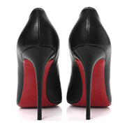 Christian Louboutin Black Calf Leather Kate 100 Pumps 