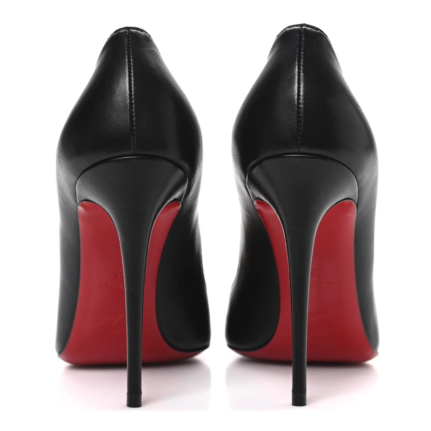 Christian Louboutin Black Calf Leather Kate 100 Pumps 