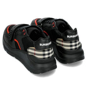Burberry Black and Red Ramsey Vintage Check Sneakers 