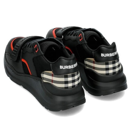 Burberry Black and Red Ramsey Vintage Check Sneakers "Unworn"