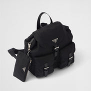 Prada Grey Re-Nylon Backpack with Pouch 