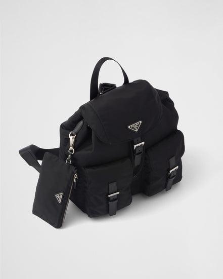 Prada Grey Re-Nylon Backpack with Pouch "Unworn"