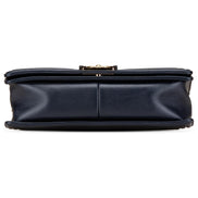 Chanel CC Medium Boy Bag Navy Perforated Leather 