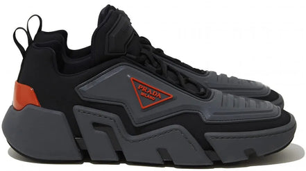 Prada Black & Orange Cloudbust Thunder Sneakers (Pre-Loved)