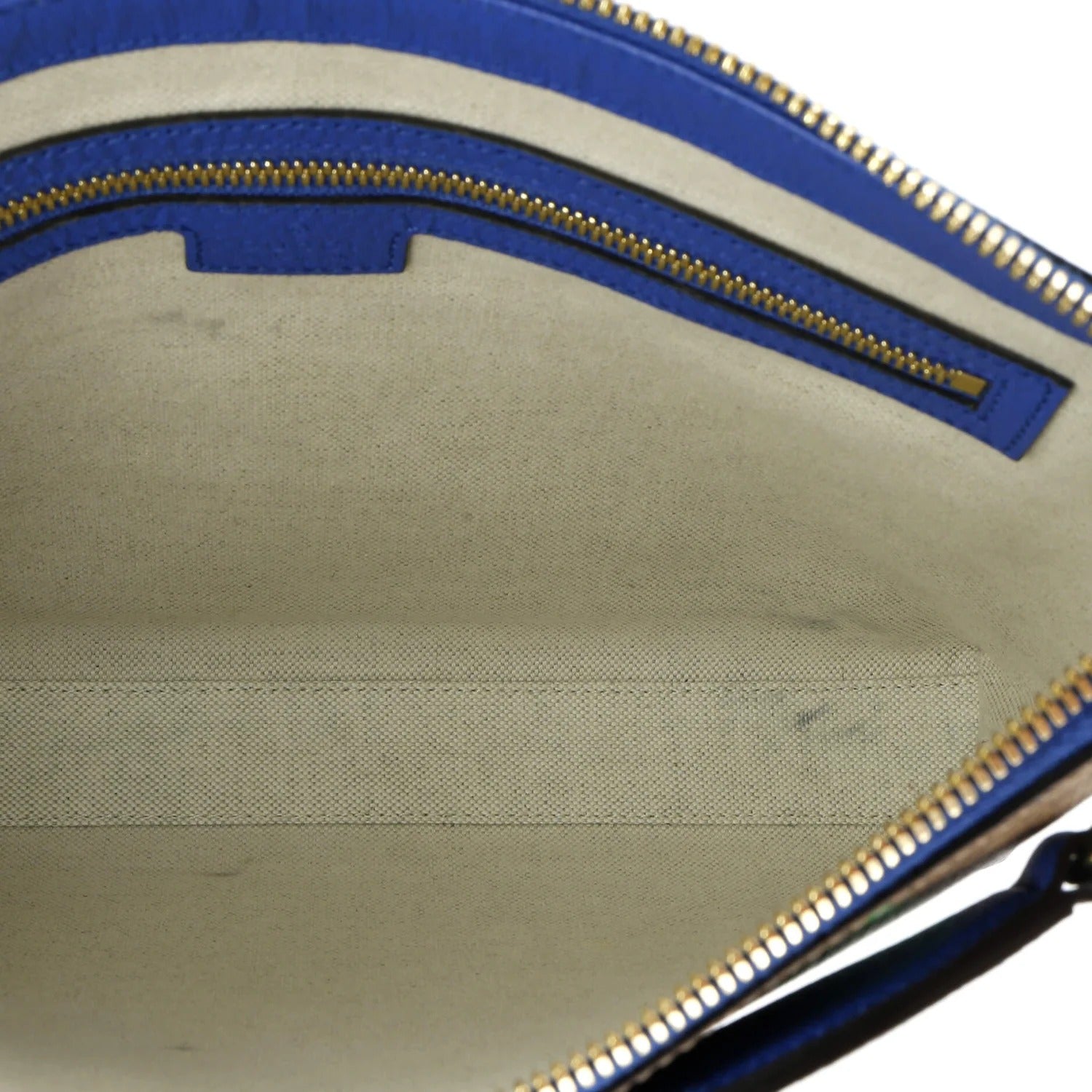 Gucci Geometric G Print Portfolio Pouch Beige/Ebony/Green (Pre-Loved)