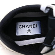 Chanel White and Black Runner Sneakers 