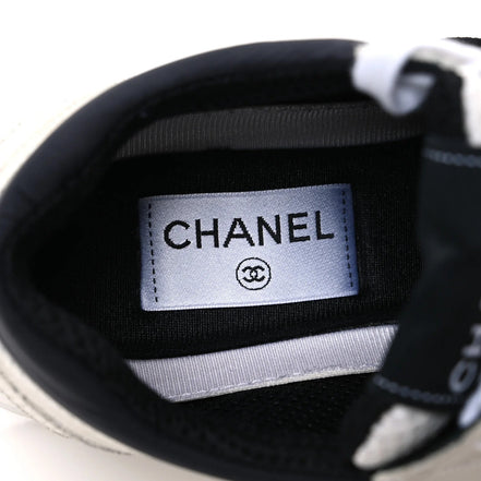 Chanel White and Black Runner Sneakers "Unworn"