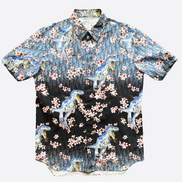 Dior x Hajime Sorayama Oblique Sakura Dinosaur Silk Shirt (Pre-Loved)