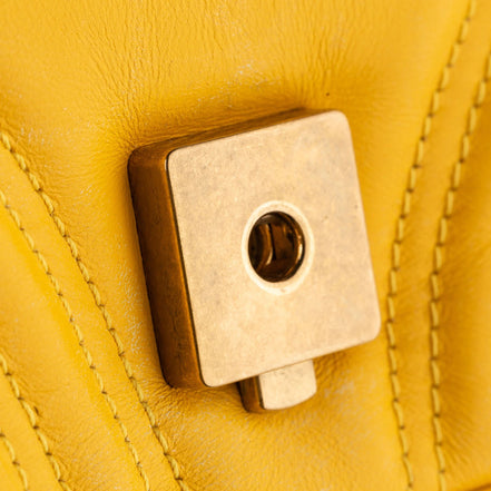 Gucci GG Marmont Matelassé Yellow Leather Mini Bag (Pre-Loved)
