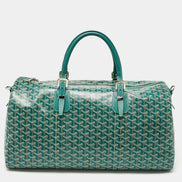 Goyard Green Goyardine Canvas Boston 45 