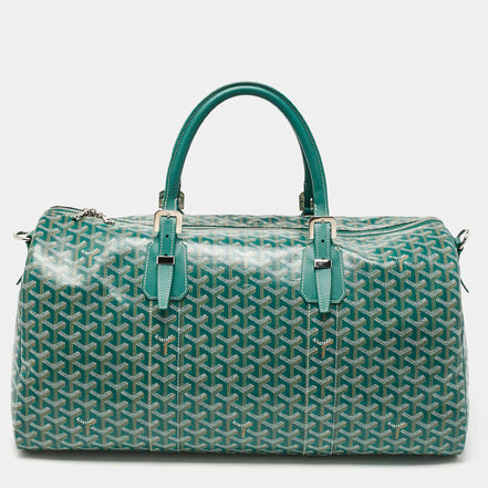 Goyard Green Goyardine Canvas Boston 45 "Unworn"