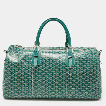 Goyard Green Goyardine Canvas Boston 45 "Unworn"