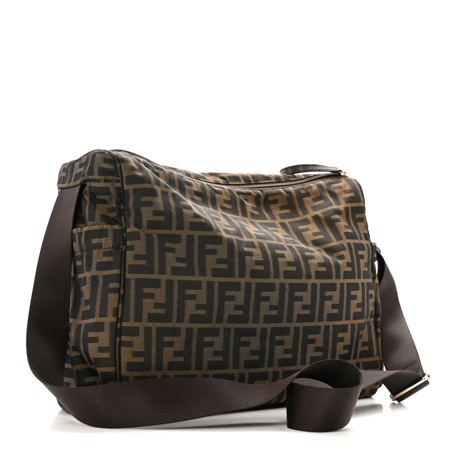 Fendi Nylon Zucca Diaper Bag Tobacco 