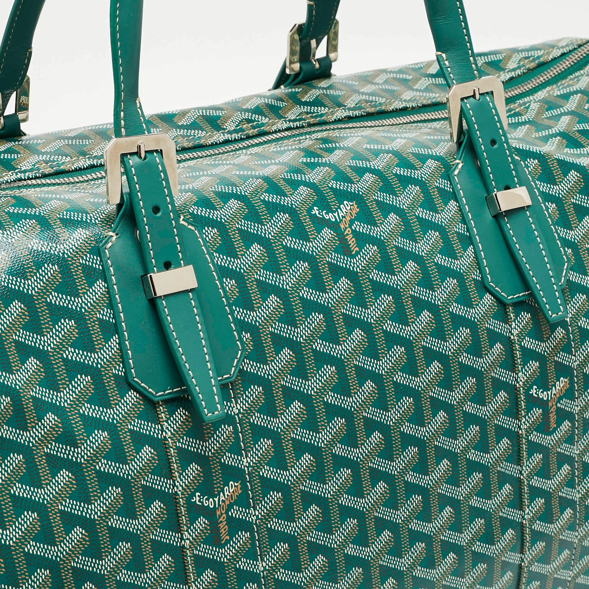 Goyard Green Goyardine Canvas Boston 45 