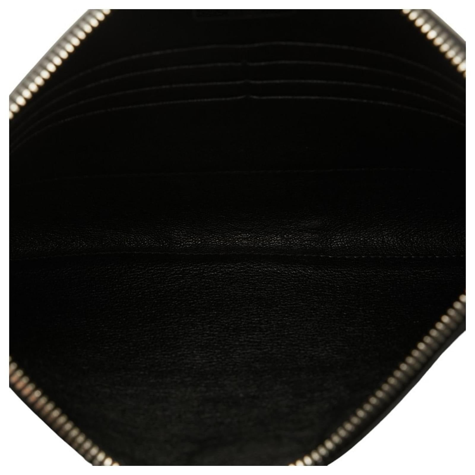 Prada Black Saffiano & Crocodile Leather Document Holder Clutch (Pre-Loved)