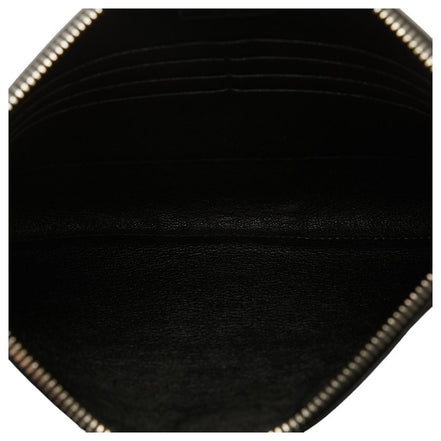 Prada Black Saffiano & Crocodile Leather Document Holder Clutch (Pre-Loved)