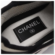 Chanel White and Black Runner Sneakers 