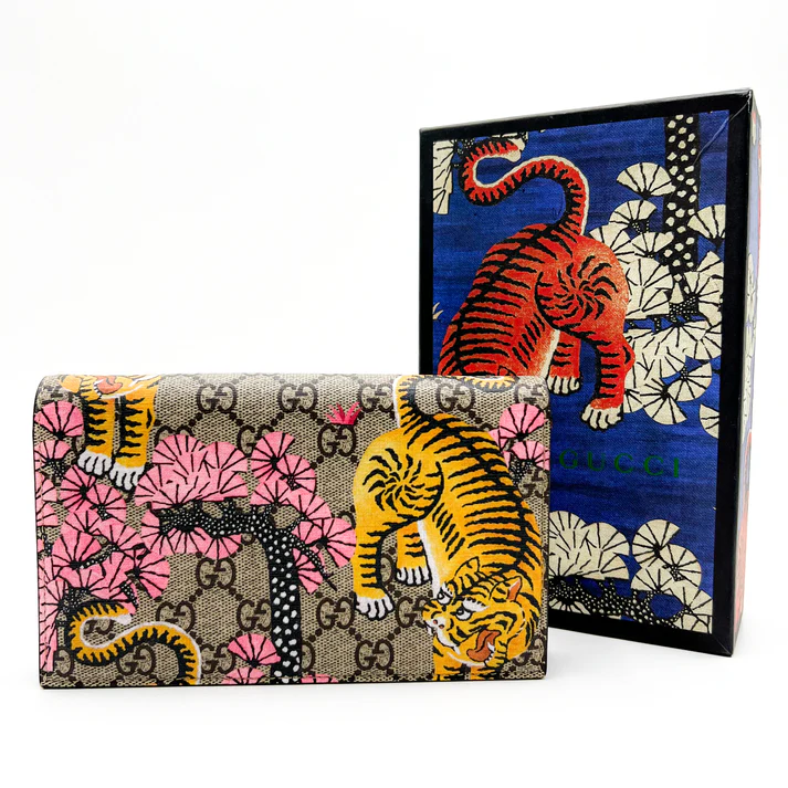 Gucci Tiger & Cherry Blossom GG Supreme Wallet (Pre-Loved)