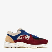 Chanel Multi-Color Suede & Mesh Low-Top Sneakers (Pre-Loved)