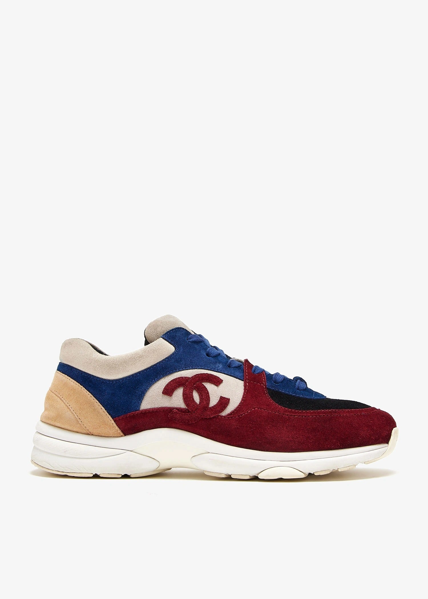 Chanel Multi-Color Suede & Mesh Low-Top Sneakers (Pre-Loved)