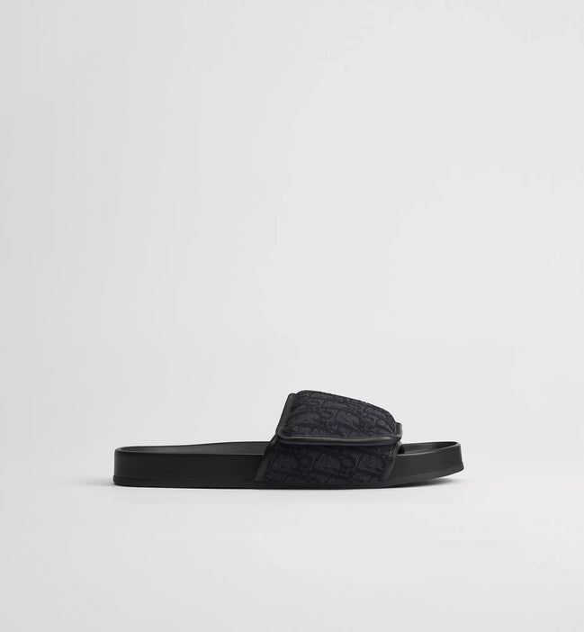 Dior Black Oblique Jacquard Aqua Sandals "Unworn"