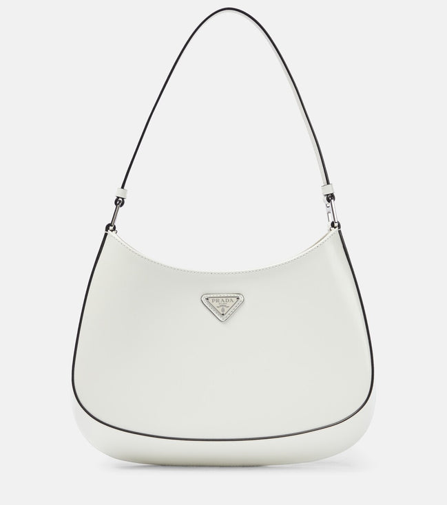 Prada Cleo Brushed Leather Shoulder Bag White "Unworn"