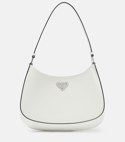 Prada Cleo Brushed Leather Shoulder Bag White "Unworn"