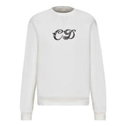 Dior CD Embroidered Sweatshirt White (Pre-Loved)