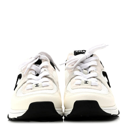 Chanel White and Black Runner Sneakers "Unworn"