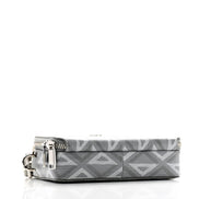 Dior CD Diamond Pouch Bag Grey Coated Canvas 