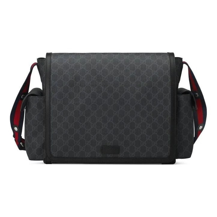 Gucci Black and Grey GG Supreme Canvas Baby Bag 