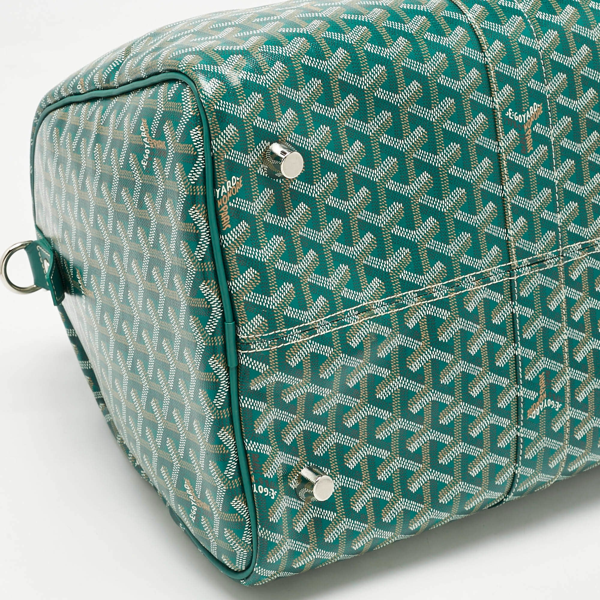 Goyard Green Goyardine Canvas Boston 45 