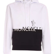 Moncler Color-Block Logo Hoodie White/Black (Pre-Loved)