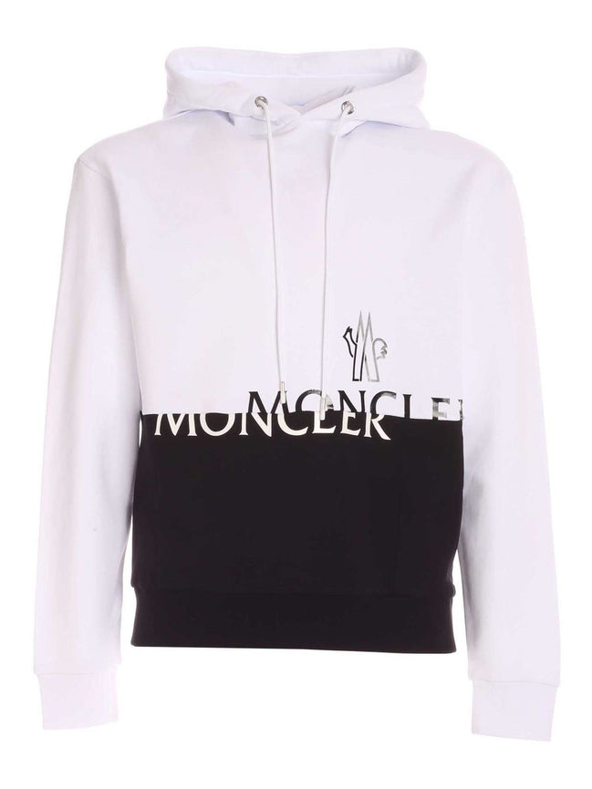 Moncler Color-Block Logo Hoodie White/Black (Pre-Loved)