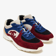 Chanel Multi-Color Suede & Mesh Low-Top Sneakers (Pre-Loved)