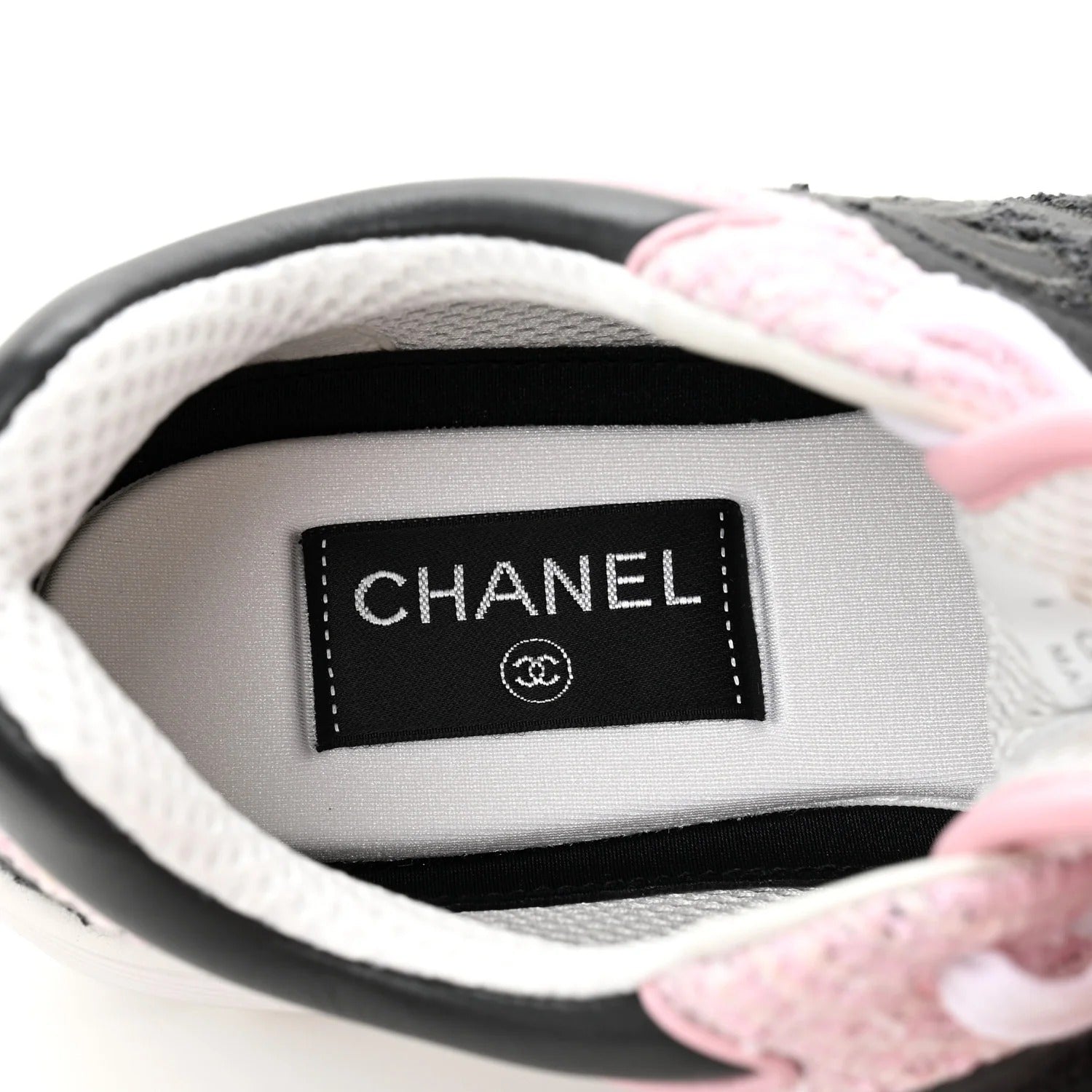 Chanel Tweed Runners Black, Grey & Pink 