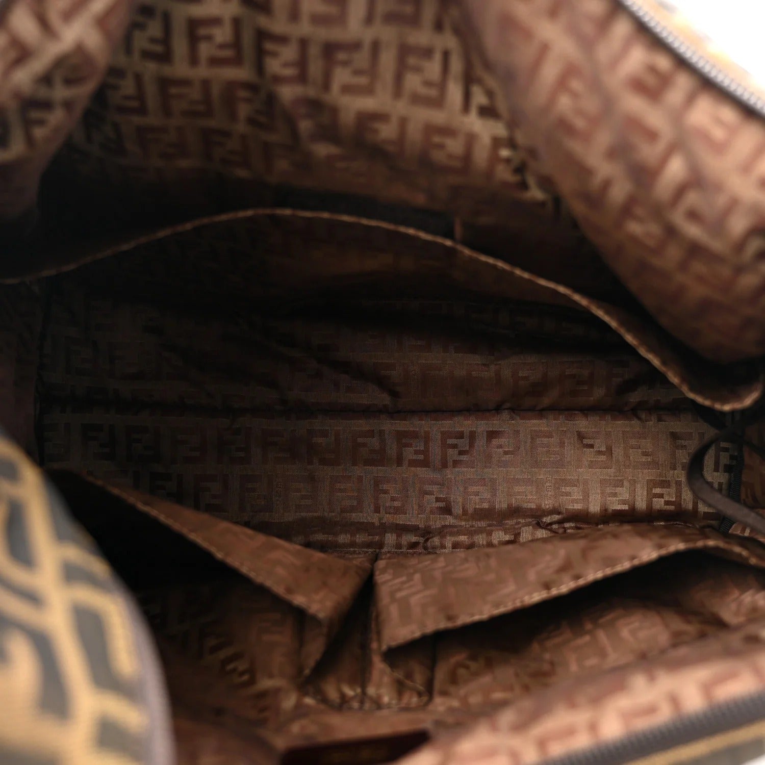 Fendi Nylon Zucca Diaper Bag Tobacco 