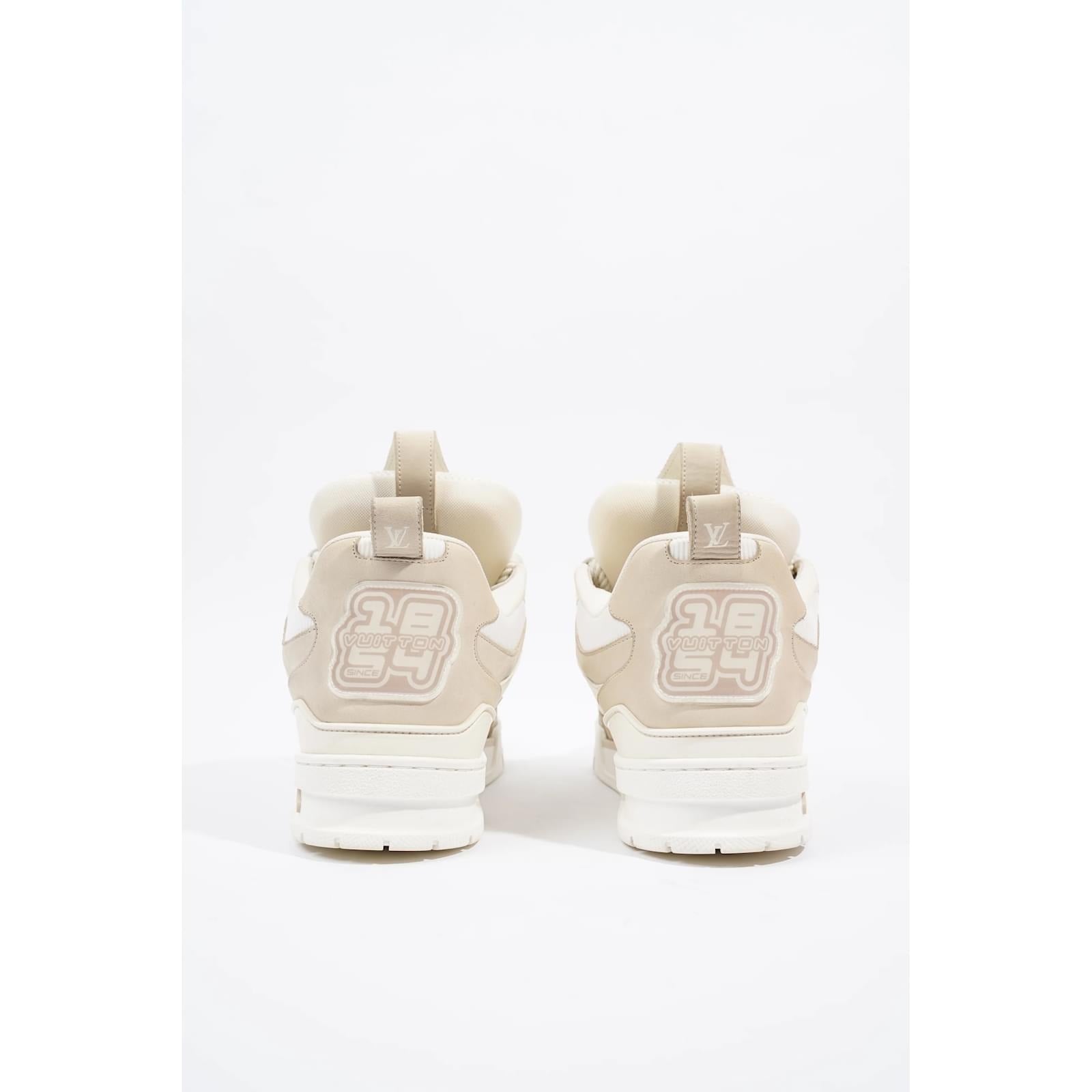 Louis Vuitton Beige and White Skate Sneakers 