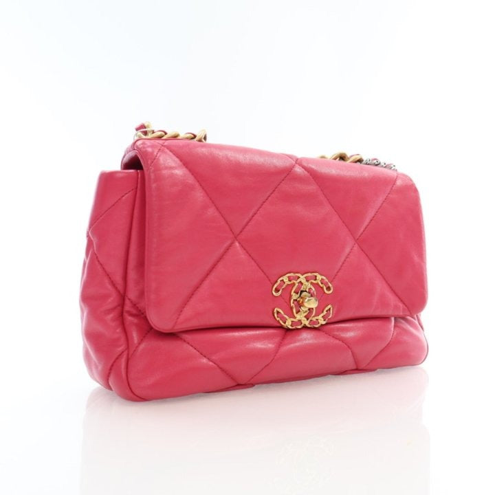Chanel 19 Medium Flap Bag Pink Lambskin 
