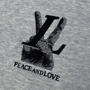 Louis Vuitton Heather Grey 'Peace and Love' Sweatshirt (Pre-Loved)