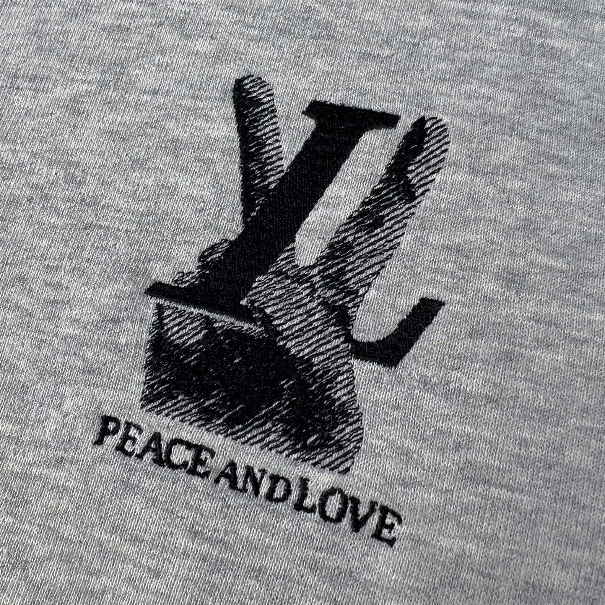Louis Vuitton Heather Grey 'Peace and Love' Sweatshirt (Pre-Loved)