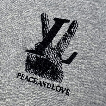Louis Vuitton Heather Grey 'Peace and Love' Sweatshirt (Pre-Loved)
